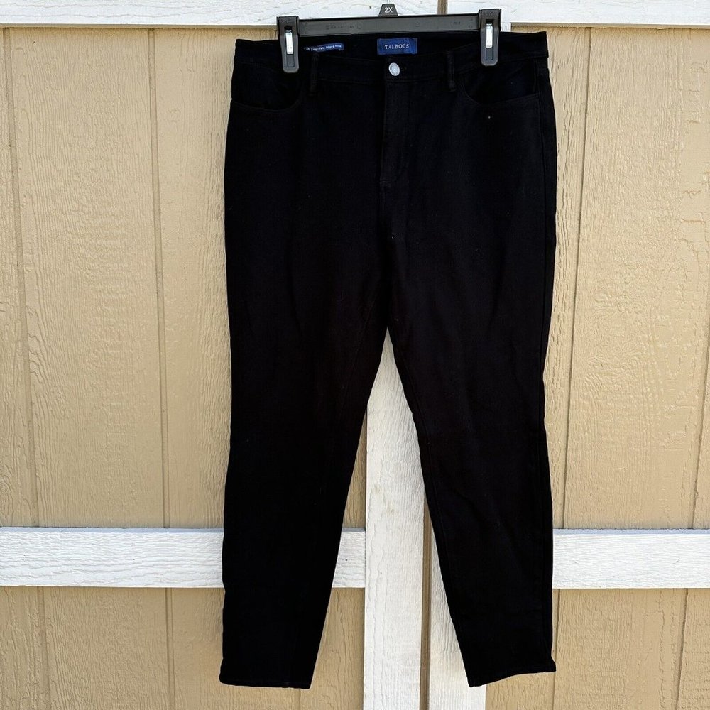 Talbots High Waist Jegging Ankle Casual Pants Women's Size 10 Black Stretch